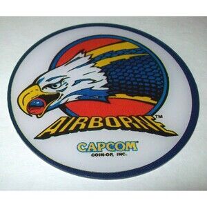 Capcom Airborne Pinball Drink Coaster Plastic Promo Original Eagle Silver Ball
